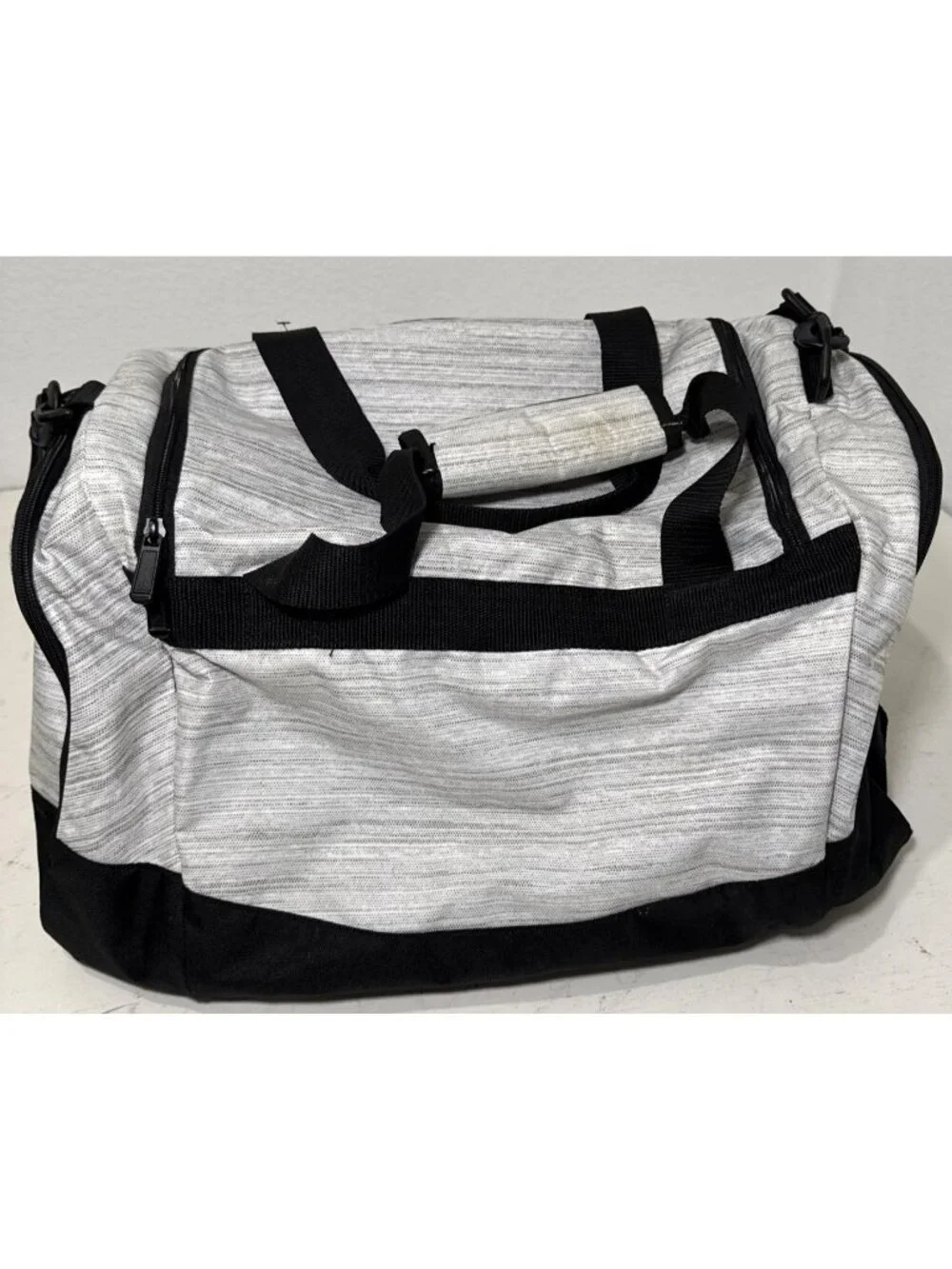 adidas Diablo Small II Duffel Bag 20L Zip Strap White Black Hex Print